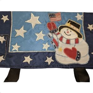Evergreen Enterprises Holiday Patriotic Mailbox Cover with Snowman and US Flag